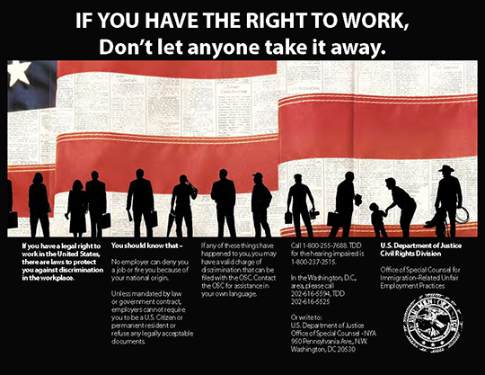 IER Right to Work Poster